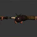 3D Animated Character With Black Short Hair Green Top And Mechanical Limbs
