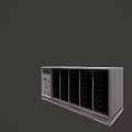 CALB White Industrial Equipment With Modular Drawers Control Panel Colored Buttons And Indicator Lights 3d model