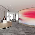 Modern Reception Office Reception Area 3d model