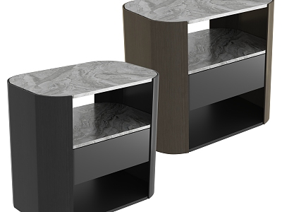 Modern bedside table combination 3d model