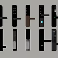 Smart Electronic Door Handles With Multiple Designs And Fingerprint Password Features 3d model