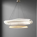 Elegant Modern Chandelier With Woven Texture Circular Shape And Warm LED Lighting Design 3d model