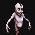Horror Game Movie Monster Characters With Pale Skin Bloody Features And Sharp Claws