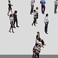Group of Diverse Professionals in Formal Attire Collaborating and Discussing in Office Environment