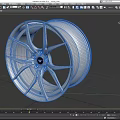 Stylish Silver Alloy Wheel Rim With Modern Spoke Design And Central Logo