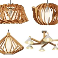 Stylish Wooden Chandeliers With Various Modern Designs And Geometric Shapes For Home Decor