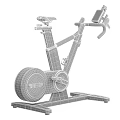 Black Spin Bike With Adjustable Seat Handlebar Yellow Accent Flywheel Home Gym Exercise Equipment