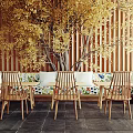 Dining table and chair combination 3d model