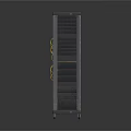 Electronic Equipment Storage Rack With Multiple Drawers And Cable Management