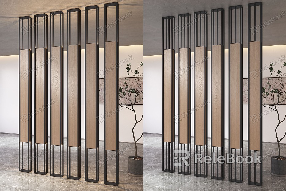 Entrance Screen Partition Screen Metal Partition Hollow Entrance Partition New Chinese Style Screen Partition model