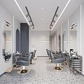 Light Luxury Barber Shop 3d model