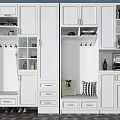 Modern multi-function shoe cabinet 3d model