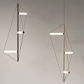 Modern Geometric Wall Lamps With Metal Frame And LED Light Strips