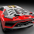 Red Racing Sports Car With Bold Exterior And Aerodynamic Features