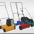 Multi Colored Hand Push Agricultural Lawn Mowers With Engines And Wheels