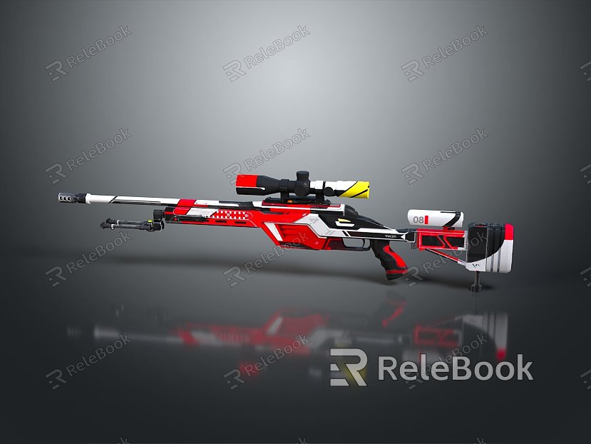 Sniper rifle sight sniper rifle sci-fi sniper rifle semi-automatic rifle combat rifle model