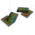 Colorful Colored Pencils in Two Open Illustrated Boxes with Vibrant Designs