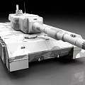 Modern Military Tank With Camouflage Paint Long Barrel Turret And Antenna Design