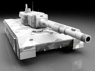 Main Battle Tank Heavy Tank Snow Painting 3d model