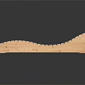 Wooden Curved Slat Furniture For Bed Frame Support With Natural Structure