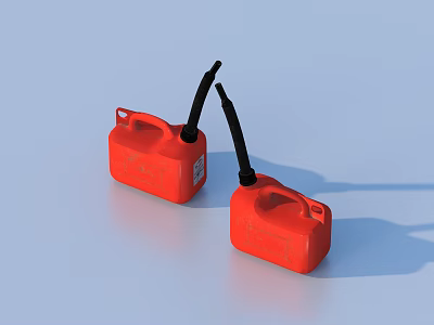 Gasoline drum refueling 3d model