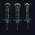 Cursed Dungeon Sword Knight Sword Skull Sword Weapon Cold Weapon Game Equipment Undead Sword 3d model
