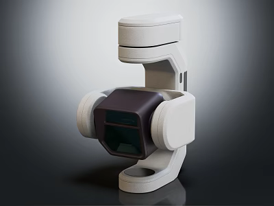 Ergonomic Medical Diagnostic Device Featuring White Housing And Dark Imaging Lens Structure 3d model