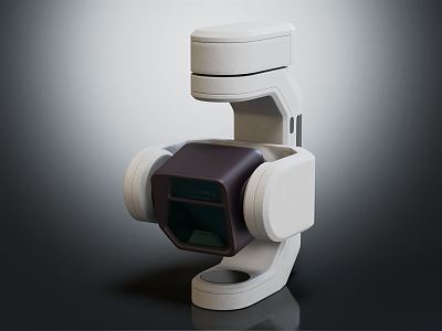 Modern Microscope Scientific Instruments 3d model