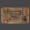 American World War II Wooden Boxes 3d model