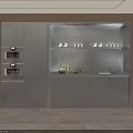 Modern Kitchen With Stainless Steel Cabinets Wooden Accents Built-in Appliances And Countertop Sink