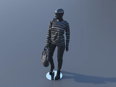 Modern Model Clothing Model 3d model