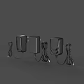 Adapter American gauge adapter European gauge adapter 3d model