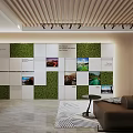 Modern Monitoring Room With Large Screen Workstations And Office Chairs
