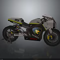 Sporty Racing Motorcycle with Number 99 Yellow Black Livery Streamlined Design and Alloy Wheels