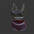 Stylish Blue Underwear Set Featuring Bra and Panties with White Trim