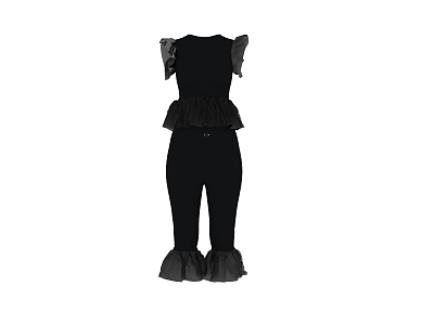 Girl's Short Sleeve Trousers 3d model