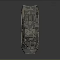 Military Armored Vehicle With Camouflage Paint Multiple Wheels And Top Mounted Weapons
