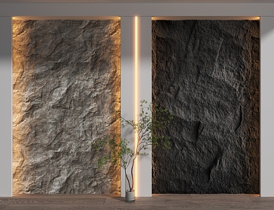 rubble background wall 3d model