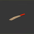 High Quality Cricket Bat With Wooden Blade And Red Handle For Sports Equipment