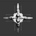 White Space Shuttle Model With Detailed Aerospace Structure And Design