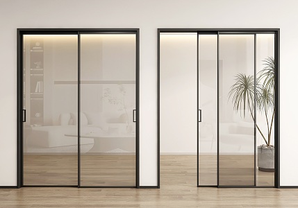 Modern sliding door glass sliding door glass door 3d model