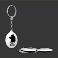 Stylish Bear Logo Metal Keychain Fashion Accessory for Clothing Outfits