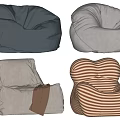Single Sofa Lazy Sofa 3d model