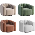 Modern Single Sofa With Tufted Design Swivel Base And Multiple Colors For Living Room