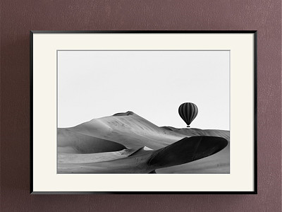 Modern landscape painting simple gray study desert decorative painting model