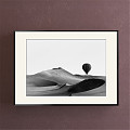 Modern landscape painting simple gray study desert decorative painting 3d model