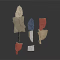 Colorful Household Textiles With Folded And Flat Tablecloths And Napkins In Various Colors And Materials