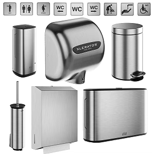 Modern bathroom small supplies paper pumping public logo 3d model