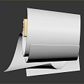 White Rolled Paper Towels Stacked As Household Supplies With Dark Reflective Background