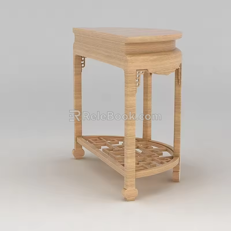 Chinese-style log flowers 3d model